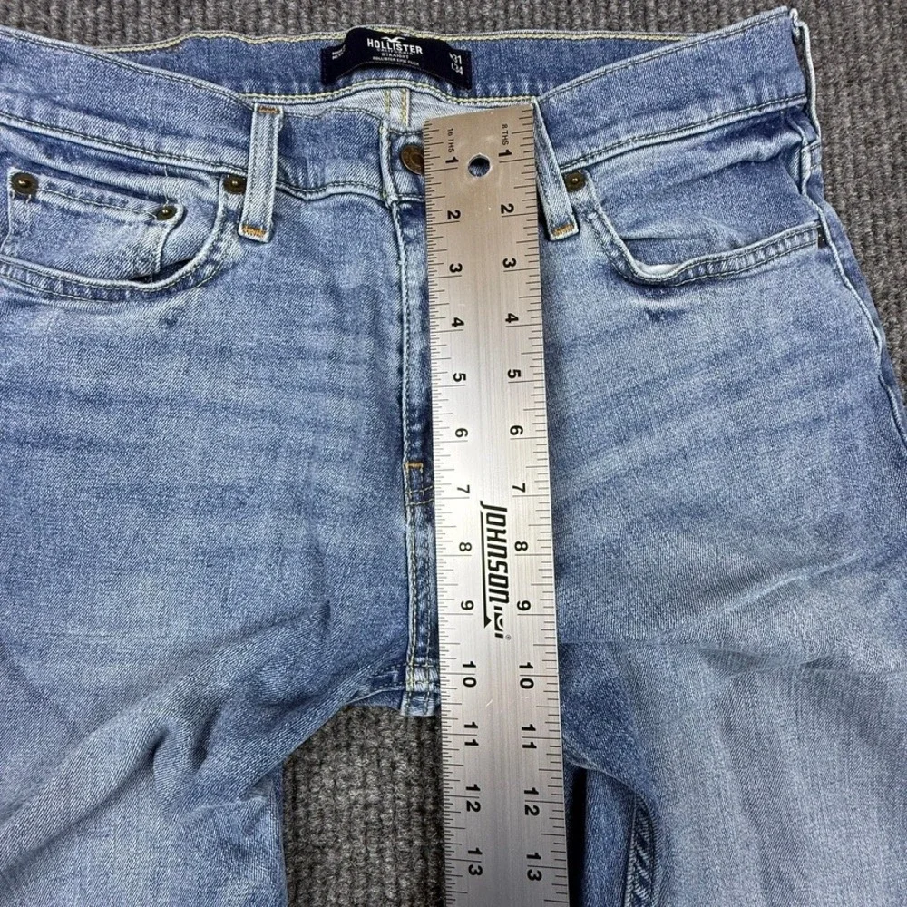 Hollister Epic Flex Straight Leg Jeans Mens 31x34 Light Wash Blue 331D2291